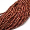 Synthetic Goldstone Round Bead Strands, 4mm, Hole: 1mm, about 98pcs/strand, 14 inch