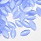 Cat Eye Cabochons, Horse Eye, Cornflower Blue, 15x7x2.5mm