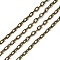 Iron Cable Chains, Unwelded, with Spool, Flat Oval, Antique Bronze, 7.5x4.5x1.2mm, about 164.04 Feet(50m)/roll