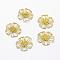 Brass Cabochon, Lead Free & Cadmium Free & Nickel Free, Flower, Raw(Unplated), 19.5x4mm