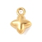 304 Stainless Steel Charms, Ion Plating(IP), Star Charms, Real 14K Gold Plated, 8x6x3mm, Hole: 1.2mm