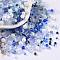 DIY Jewelry Making Finding Kit, Glass & Seed Beads, Round & Star & Moon, Blue, 2~16x2~12x3~7mm, Hole: 0.8~1.2mm