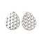 Non-Tarnish 304 Stainless Steel Pendants, Teardrop Charm, Stainless Steel Color, 18.5x14x1mm, Hole: 1.6mm