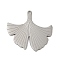 Non-Tarnish 304 Stainless Steel Pendants, Ginkgo Leaf Charm, Stainless Steel Color, 22x24x1mm, Hole: 1.2mm