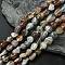 Natural Botswana Agate Nuggets Beads Strands, 8~12x8~18mm, Hole: 1mm, about 44pcs/strand, 15.5 inch