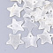 Capiz Shell Charms, Star, Beige, 12~13x12.5~13x1mm, Hole: 1.2mm