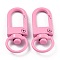 Zinc Alloy Baking Paint Swivel Snap Hooks Clasps, Pearl Pink, 33.5x13.5x5.5mm, Hole: 9mm