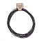 Cowhide Leather Cord Necklace Making, with 304 Stainless Steel Clasps, Stainless Steel Color, Coconut Brown, 15.7 inch(40cm)