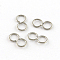 Tarnish Resistant 304 Stainless Steel Hook Clasps, Stainless Steel Color, 10x5x0.7mm