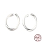 925 Sterling Silver Open Jump Rings, Oval, Silver, 18 Gauge, 7.5x6x1mm, Inner Diameter: 4.5x5.5mm, about 71pcs/10g