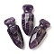 Natural Amethyst Craved Sword Model Ornament, for Desk Home Display Decorations, 52~52.5x20~20.5x12~12.5mm