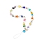 CCB Plastic Beads Mobile Straps, with Lampwork Beads, Polymer Clay, Acrylic Beads & Nylon Thread, Evil Eye, Colorful, 25.5cm