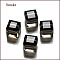 K9 Glass, Imitation Austrian Crystal Beads, Grade AAA, Faceted, Cube, Gray, 4x4x4mm(size within the error range of 0.5~1mm), Hole: 0.7~0.9mm
