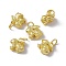 Rack Plating Brass Charms, with Jump Ring, Long-Lasting Plated, Cadmium Free & Nickel Free & Lead Free, Rabbit Charm, Real 18K Gold Plated, 10x11.5x5.5mm, Jump Ring: 5x0.9mm, Inner Diameter: 3.2mm