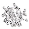 Opaque Acrylic Beads, Enamel Style, Cube with Letter, Letter K, 4.5x4.5x4.5mm, Hole: 2mm, 5500pcs/500g