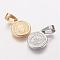 304 Stainless Steel Pendants, Flat Round with Saint Benedict Medal, Mixed Color, 16x13x2mm, Hole: 4x6mm