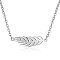 Non-Tarnish 201 Stainless Steel Pendant Necklaces, with Cable Chains, Leaf, Stainless Steel Color, 17.1 inch(43.5cm), 1.5mm, Leaf: 6x22x1mm