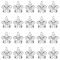 304 Stainless Steel Pendants, Flower, Stainless Steel Color, 23x20x2mm, Hole: 2mm, 20pcs/box