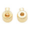 Brass Crimp Beads, Nickel Free, Column, Real 14K Gold Plated, 4x3x2.5mm, Hole: 0.6mm