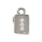 Brass Micro Pave Clear Cubic Zirconia Pendants, Cadmium Free & Nickel Free & Lead Free, Long-Lasting Plated, Triangle Charms, Platinum, 10.5x6.5x5.5mm, Hole: 1.5mm