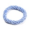 Crochet Glass Beads Braided Stretch Bracelet, Nepel Boho Style Bracelet, Lavender, Inner Diameter: 1-3/4 inch(4.5cm)