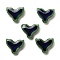 Glass Beads, Temperature Sensing Color Changing Beads, Mermaid Tail, Sea Green, 12x15x5mm, Hole: 1.2mm