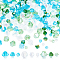 360Pcs 9 Style Electroplate Glass Beads Strands, AB Color Half Plated, Faceted, Bicone, Mixed Color, 40pcs/style