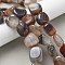 Natural Agate Beads Strands, Dyed & Heated, Nuggets, Tumbled Stone, Mixed Color, 14~15x10~14x8~9.5mm, Hole: 1.6mm, about 12~13pcs/strand, 7.09~7.48''(18~19cm)