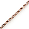 Unwelded Iron Curb Chains, with Spool, Red Copper, 2.5x1.6x0.45mm, about 328.08 Feet(100m)/roll