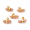 Natural Sunstone Double Terminal Pointed Pendants, Faceted Bullet Charm, with Ion Plating(IP) Golden Plated Brass Findings, 9x15~17x7.5mm, Hole: 3.5x2.5mm