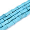Synthetic Turquoise Beads Strands, Bamboo Stick, 11.5~12x5.5~6.5mm, Hole: 0.8mm, about 33~34pcs/strand, 15.35~15.75 inch(39~40cm)