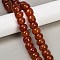 Dyed Natural Agate Beads Strands, Rondelle, Brown, 15~16x11.5~12mm, Hole: 1.8mm, about 30pcs/strand, 13.66''~14.17''(34.7~36cm)