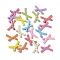 Spray Paint Alloy Beads, Bowknot, Mixed Color, 12.5x20x2.5mm, Hole: 1.4mm
