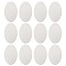 Blank Aluminum Custom Engraving Name Plate, Business Card Blanks, Oval, Platinum, 28x18x1.5mm, 30pcs/box