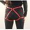 Alloy & Imitation Leather Waist Chains, Platinum, Red, 700~980mm