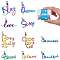 DICOSMETIC 20Pcs 10 Styles Words Pendants Stainless Steel Word Message Charm Pendant Abundant Rainbow Color Sign Pendants for DIY Necklace Bracelet Jewelry Making, Hole: 3mm