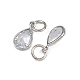 Латунные микро проложить кубического циркония подвески KK-Z120-05P-03-2