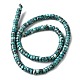Синтетические серебряные нити бирюзовых бусин G-L617-F03-3x6mm-3