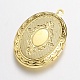 Подвески латуни медальон KK-N0116-054G-3