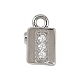 Латунные микропаве прозрачные подвески с фианитом KK-L238-28P-1