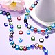 Ручной сглаза Lampwork плоские круглые пряди шарик LAMP-L058-10mm-M-6