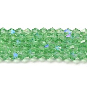 Прозрачные стеклянные бусины гальваническим пряди GLAA-F029-4mm-D24