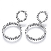 Серьги-гвоздики из латуни KK-N232-107P-NF