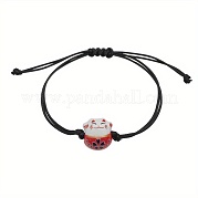 Милые фарфоровые браслеты из плетеных бусин Lucky Cat DE1340