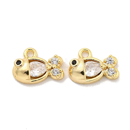 Латунные микропаве прозрачные кубические циркониевые подвески KK-Z044-30G-1