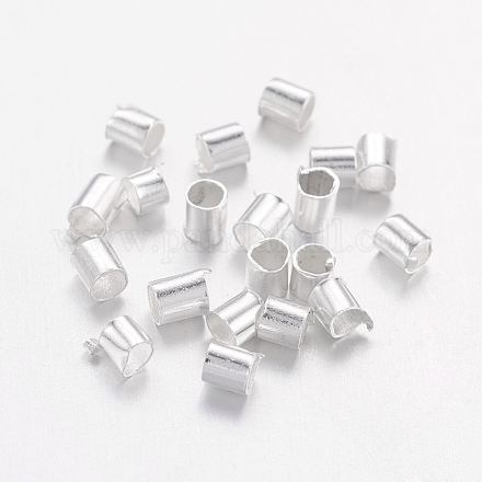 Зажимные бусины из латуни KK-L021-S-1