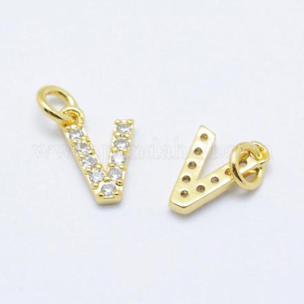 Латунь микро проложит класс Aaa кубического циркония подвески ZIRC-P067-11G-V-NR-1