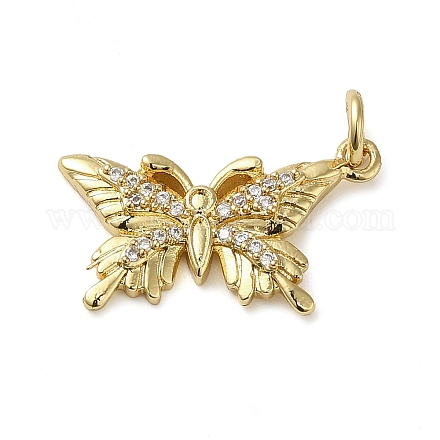 Латунные микропаве прозрачные подвески с фианитом KK-U005-01M-G-1