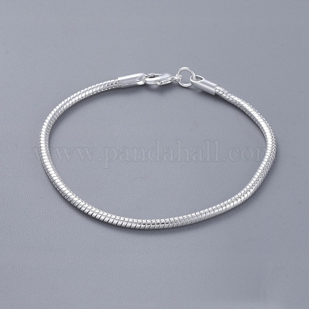 Унисекса латунные змея цепи браслеты BJEW-BB12548-1