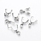 Tarnish Resistant 304 Stainless Steel Pendant Pinch Bails, Stainless Steel Color, 13x11x4.5mm, Hole: 6x4mm